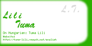 lili tuma business card